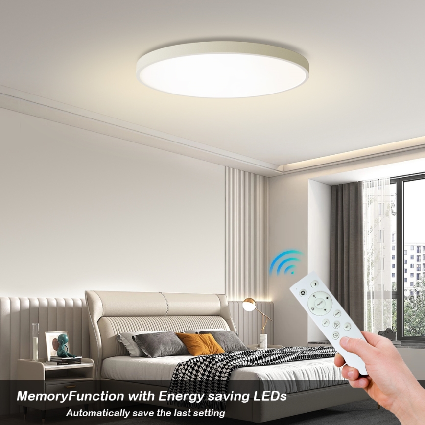Brilagi - LED dimējams griestu gaismeklis POOL SMART LED/100W/230V 3000-6000K Ø 80 cm Wi-Fi Tuya balts + ar tālvadības pulti