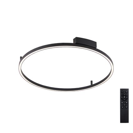 Brilagi - LED ar iespēju regulēt spilgtumu griestu gaismeklis PORTOFINO LED/60W/230V 3000-6000K Ø 80 cm, melns + tālvadības pults