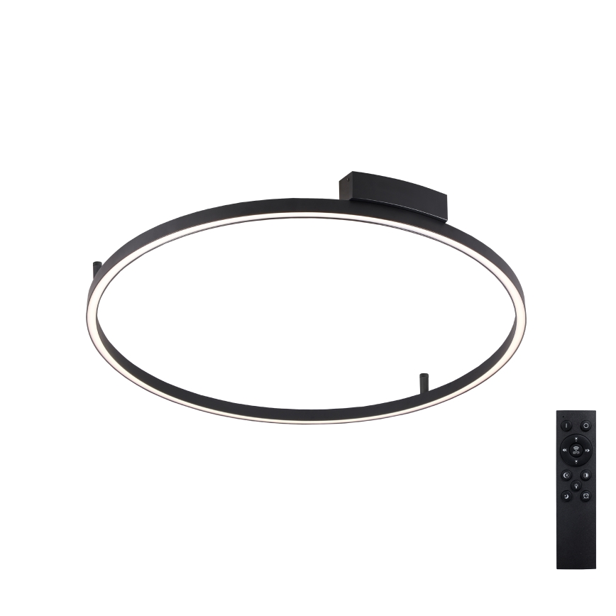 Brilagi - LED ar iespēju regulēt spilgtumu griestu gaismeklis PORTOFINO LED/60W/230V 3000-6000K Ø 80 cm, melns + tālvadības pults