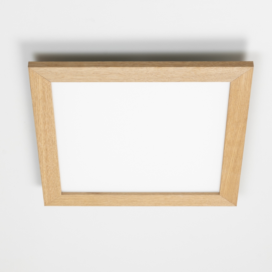 Brilagi - LED dimmējams griestu gaismeklis SLIMFRAME WOOD LED/36W/230V 49,5x49,5 cm 3000-6000K brūns + ar tālvadības pulti
