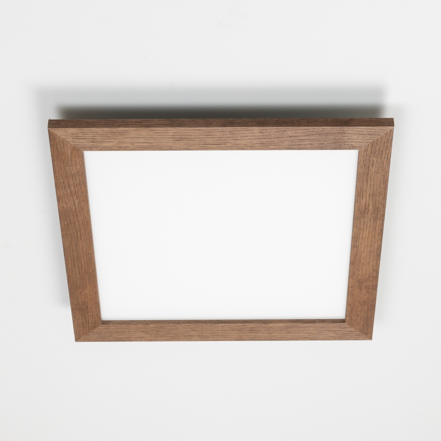 Brilagi - Regulējama LED griestu lampa SLIMFRAME WOOD LED/36W/230V 49,5x49,5 cm 3000-6000K tumši brūna + tālvadības pults