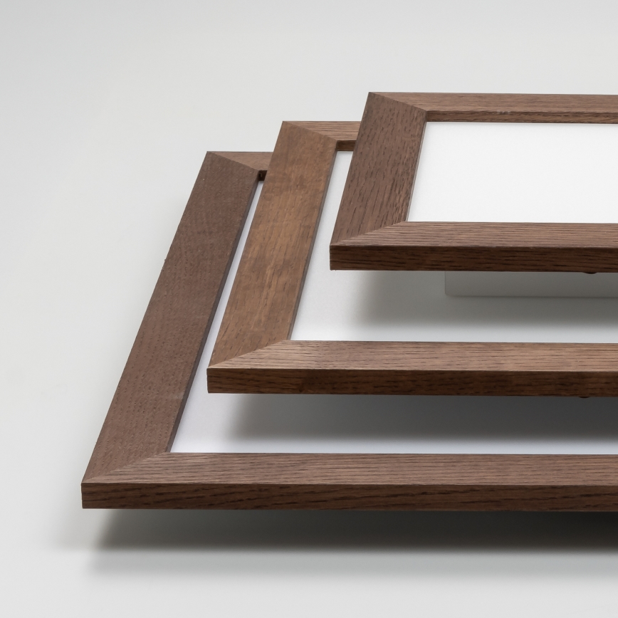 Brilagi - Regulējama LED griestu lampa SLIMFRAME WOOD LED/36W/230V 49,5x49,5 cm 3000-6000K tumši brūna + tālvadības pults