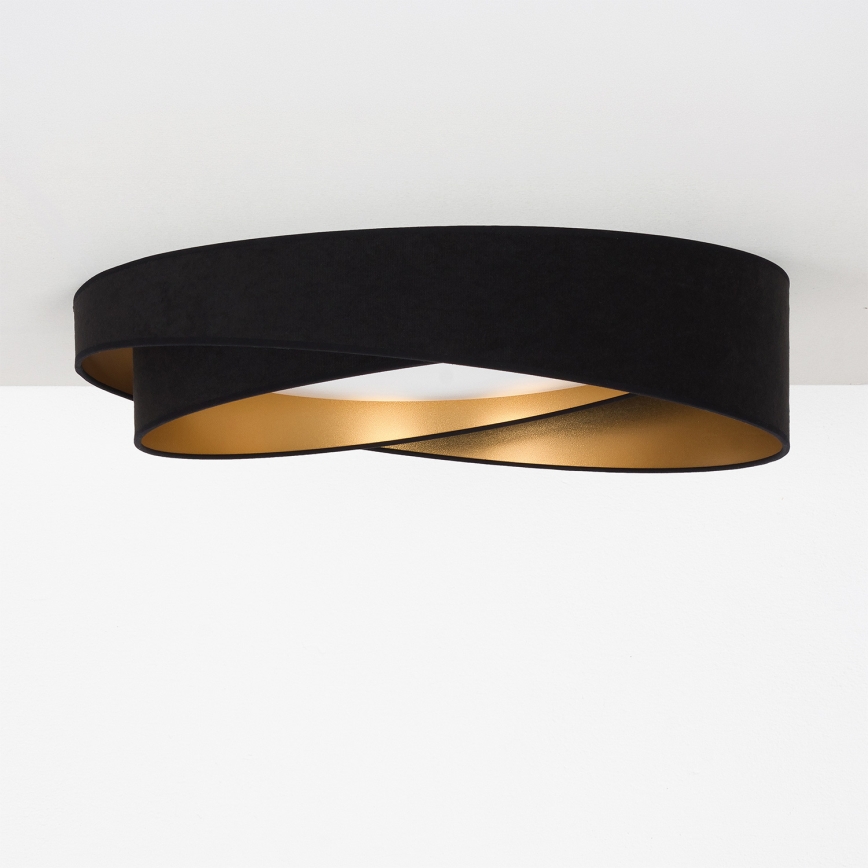 BRILAGI - LED regulējams griestu gaismeklis VELVET TWIST LED/36W/230V 3000-6000K pr. 65 cm Wi-Fi Tuya Beacon melns/zelta + tālvadība
