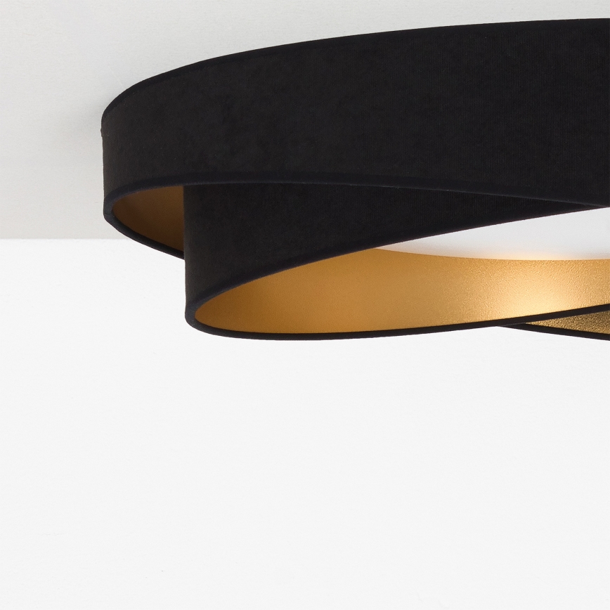 BRILAGI - LED regulējams griestu gaismeklis VELVET TWIST LED/36W/230V 3000-6000K pr. 65 cm Wi-Fi Tuya Beacon melns/zelta + tālvadība