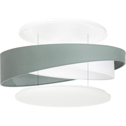 BRILAGI - LED regulējams griestu gaismeklis VELVET TWIST LED/36W/230V 3000-6000K Ø 65 cm Wi-Fi Tuya Beacon zaļš/balts + ar tālvadības pulti