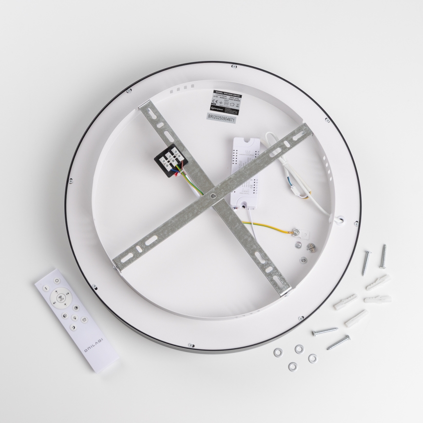 Brilagi - aptumšojams LED griestu lukturis FALCON II LED/67W/230V 3000-6500K Ø 40 cm melns + ar tālvadības pulti