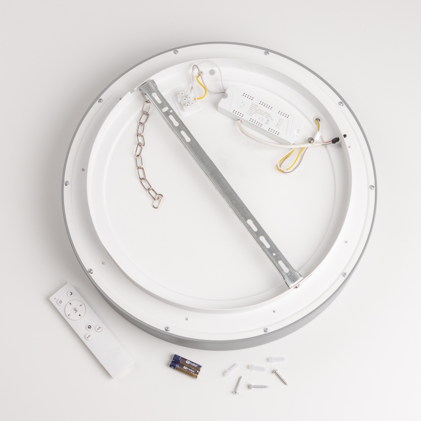 Brilagi - LED aptumšojams griestu gaismeklis FALCON LED/40W/230V 3000-6500K Ø45 cm pelēks + tālvadības pults