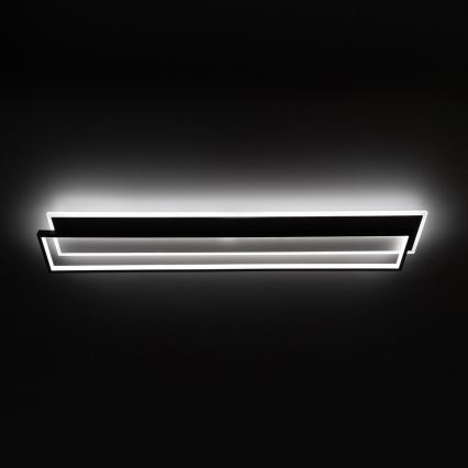 BRILAGI - Dimējams LED griestu gaismeklis OUTLINE LED/90W/230V 3000-6000K 18x100 cm balts/melns + ar tālvadības pulti