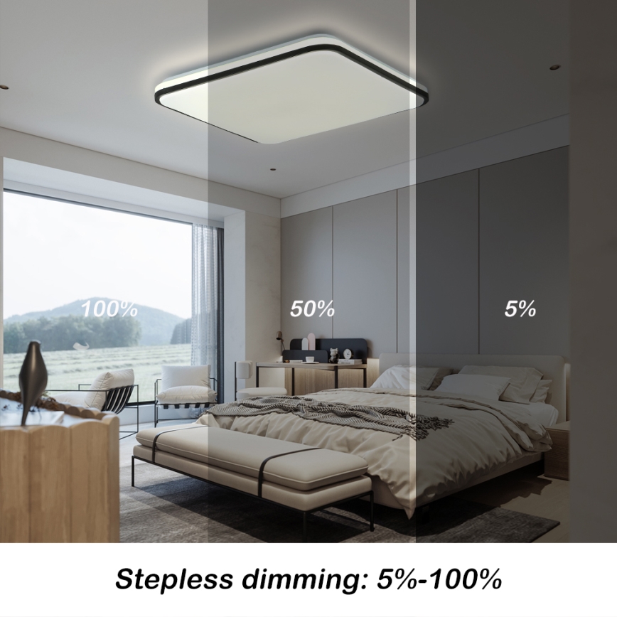 Brilagi - LED dimējams griestu gaismeklis SMART LED/36W/230V 53x53 cm 3000-6000K Wi-Fi Tuya Beacon + tālvadības pults