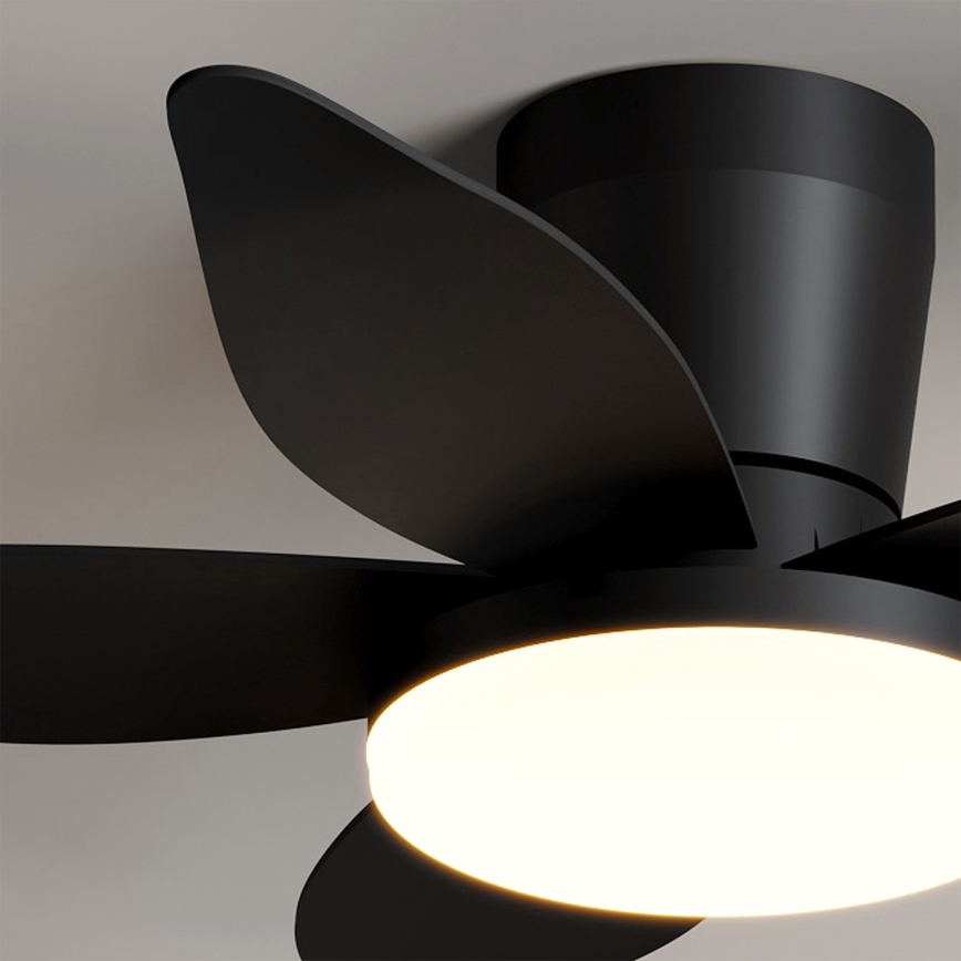 Brilagi - LED dimmējamais griestu ventilators LED/32W/230V Ø 95 cm melns + tālvadība