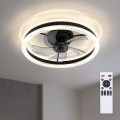 Brilagi - Dimmējams LED griestu ventilators LED/62W/230V Ø 50 cm melns + tālvadības pults