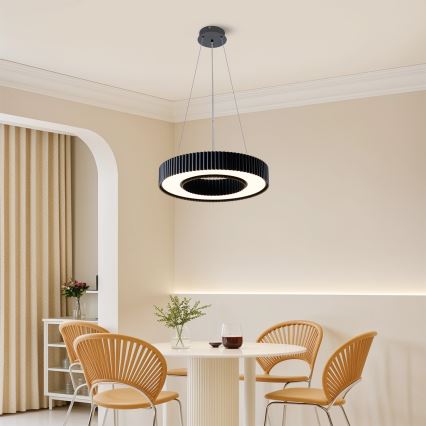 Brilagi - LED lustra ar regulējamu spilgtumu uz troses LUMIX LED/48W/230V 3000-6000K melna Ø 50 cm + tālvadības pults