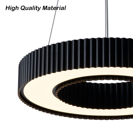 Brilagi - LED lustra ar regulējamu spilgtumu uz troses LUMIX LED/48W/230V 3000-6000K melna Ø 50 cm + tālvadības pults