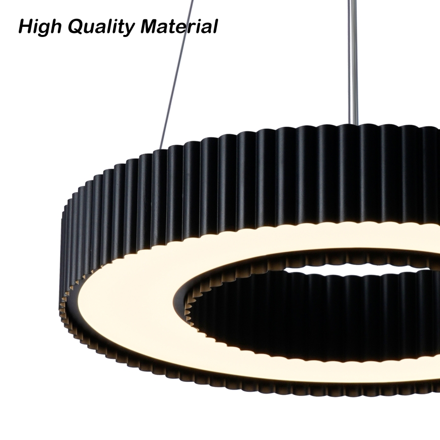 Brilagi - LED lustra ar regulējamu spilgtumu uz troses LUMIX LED/48W/230V 3000-6000K melna Ø 50 cm + tālvadības pults