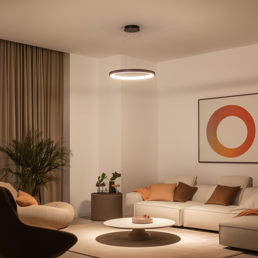 Brilagi - regulējama LED lustra uz troses FALCON SLIM LED/42W/230V 3000-6500K Ø 50 cm melna + tālvadība