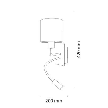 BRILAGI - LED bērnu regulējamā sienas lampa BOBO 1xE27/25W/230V + LED/3W matēts hroms/balta/zila/ar lāčukiem