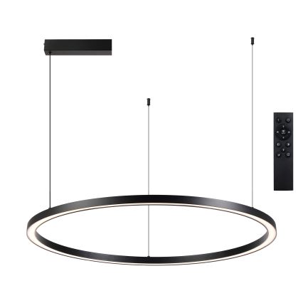 Brilagi - LED regulējama lustra uz troses PORTOFINO LED/60W/230V 3000-6000K Ø 80 cm melna + tālvadības pults