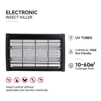 Brilagi - Elektriskais kukaiņu ķērājs 2xUV/10W/230V 60 m2