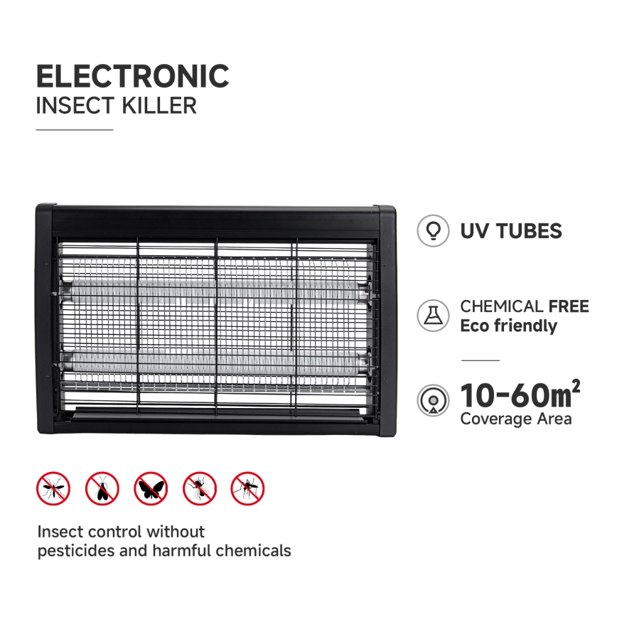 Brilagi - Elektriskais kukaiņu ķērājs 2xUV/10W/230V 60 m2