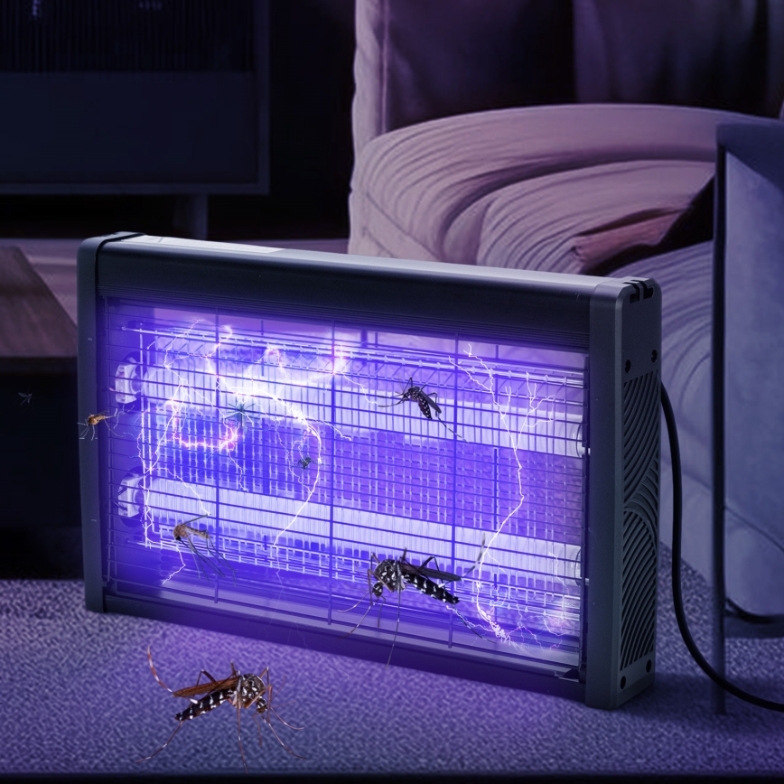 Brilagi - Elektriskais kukaiņu ķērājs 2xUV/10W/230V 60 m2 melns