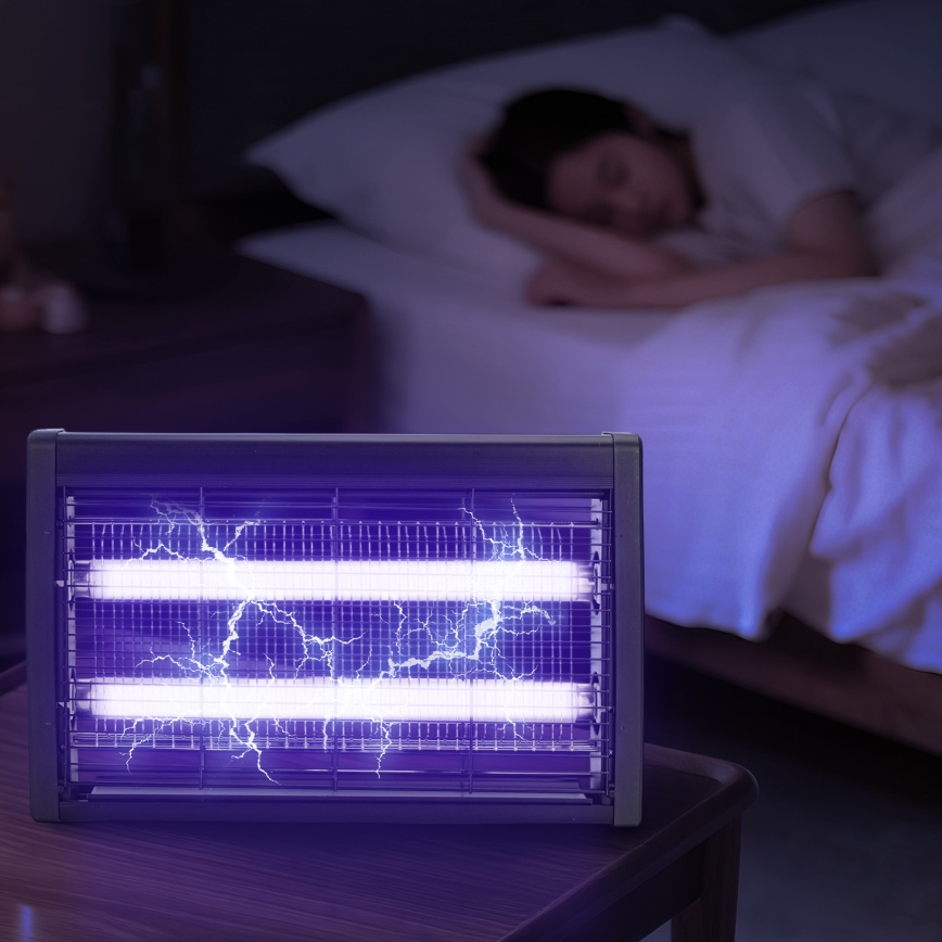 Brilagi - Elektriskais kukaiņu ķērājs 2xUV/10W/230V 60 m2 melns