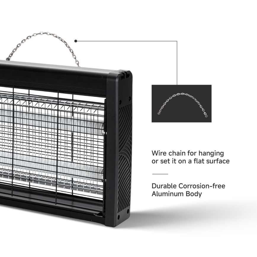Brilagi - Elektriskais kukaiņu ķērājs 2xUV/10W/230V 60 m2 melns