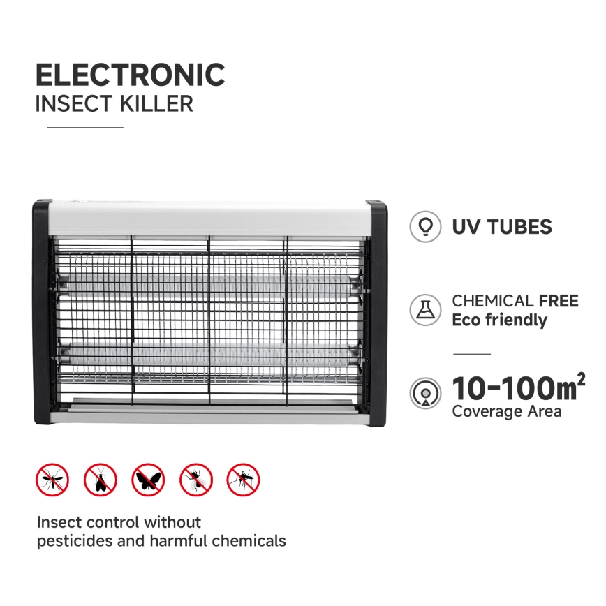 Brilagi - Elektriskais kukaiņu ķērājs 2xUV/20W/230V 100 m2