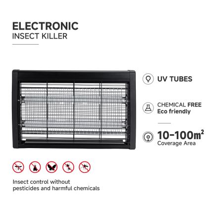 Brilagi - Elektriskais kukaiņu ķērājs 2xUV/20W/230V 100 m2