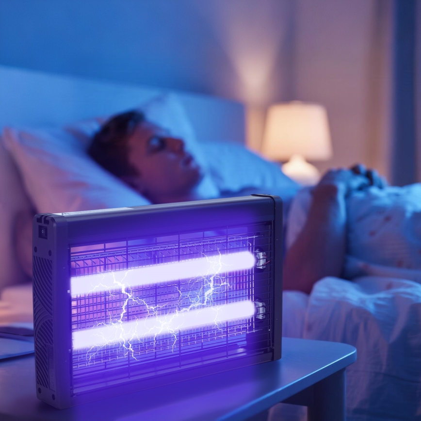 Brilagi - Elektriskais kukaiņu slazds 2xUV/18W/230V 100 m2 melns