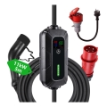 Brilagi - EV ceļojumu uzlādes stacija elektromobiļiem FAST AC Tips 2 16A/380V 11kW + spraudnis 230V, 3,7kW 5m + apvalks