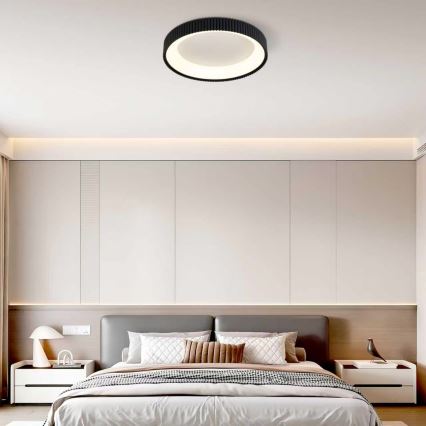 BRILAGI - LED regulējama griestu lampa FALCON MODERN LED/54W/230V 3000-6500K Ø 60 cm melna + ar tālvadības pulti