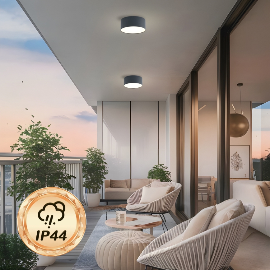 Brilagi - LED vannas istabas griestu gaismeklis FORIS LED/20W/230V Ø15 cm antracīts IP44