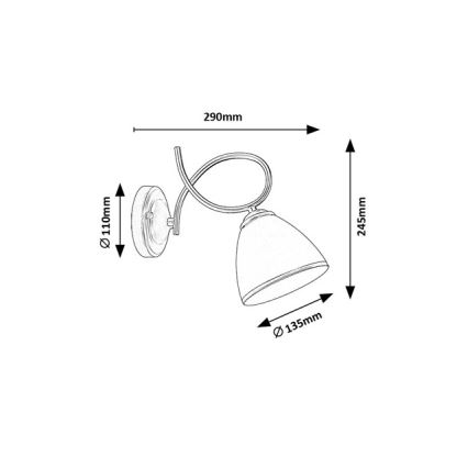 Brilagi - FRED sienas lampa 1xE27/60W/230V zelta