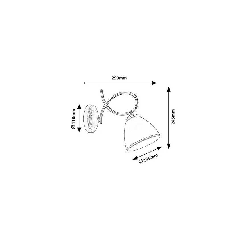 Brilagi - FRED sienas lampa 1xE27/60W/230V zelta