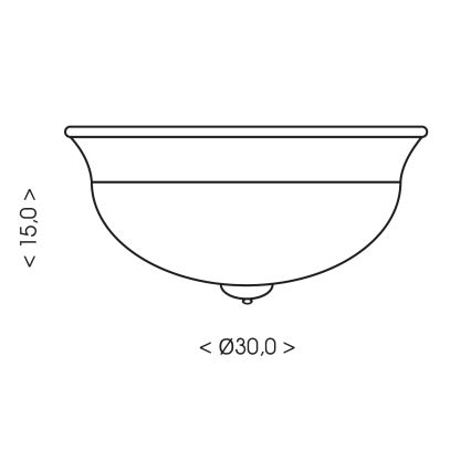 Brilagi - FRESCO misiņkrāsas griestu gaismeklis 2xE27/40W/230V Ø 30 cm
