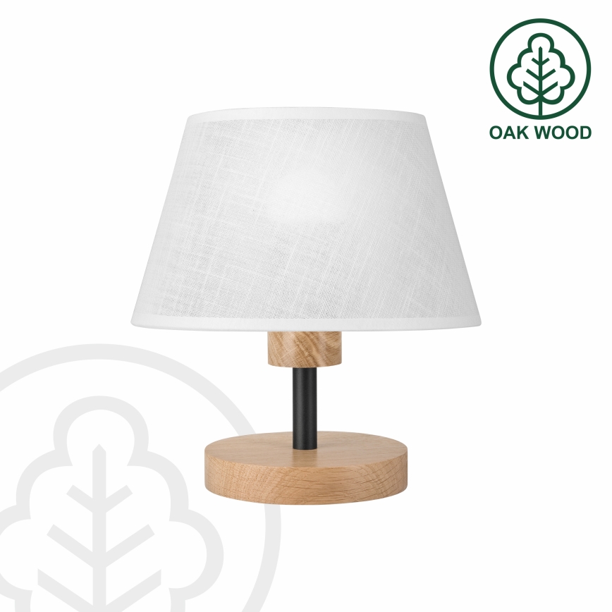 Brilagi - Galda lampa ANTHONY 1xE27/60W/230V ozols/balta