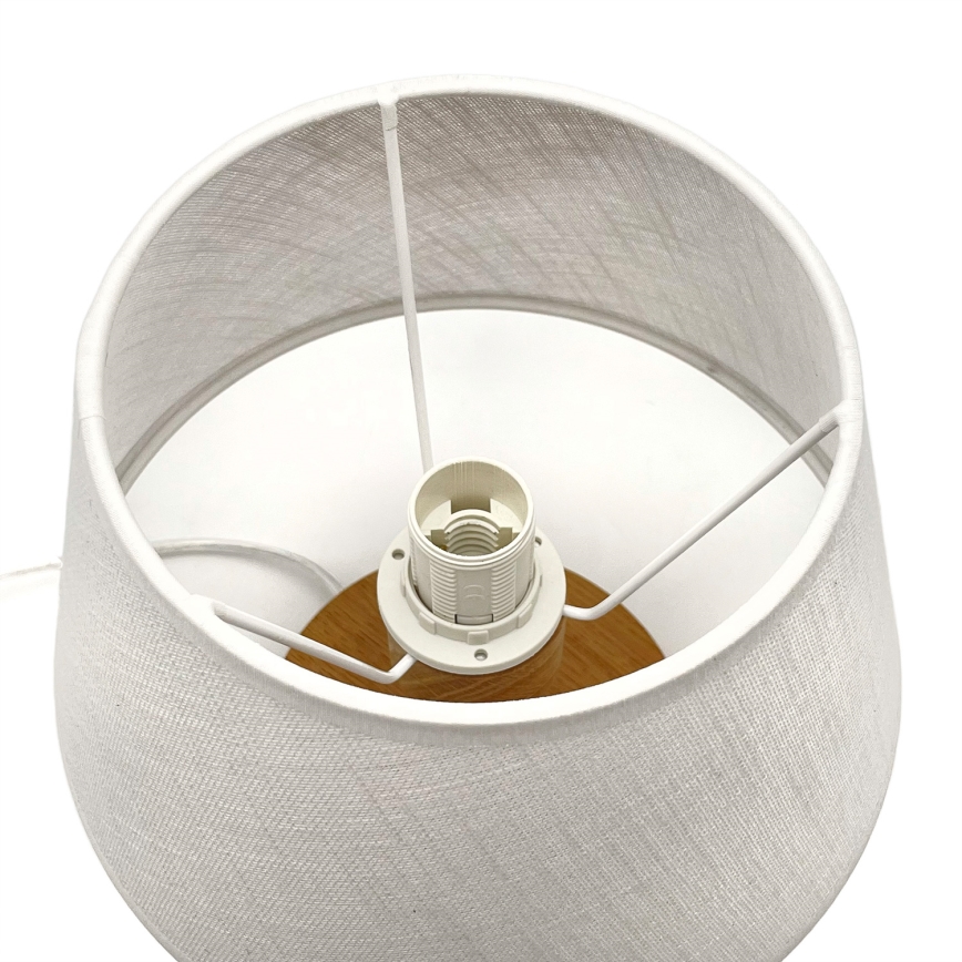 Brilagi - Galda lampa ANTHONY 1xE27/60W/230V ozols/balta