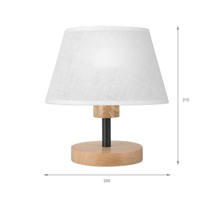 Brilagi - Galda lampa ANTHONY 1xE27/60W/230V ozols/balta