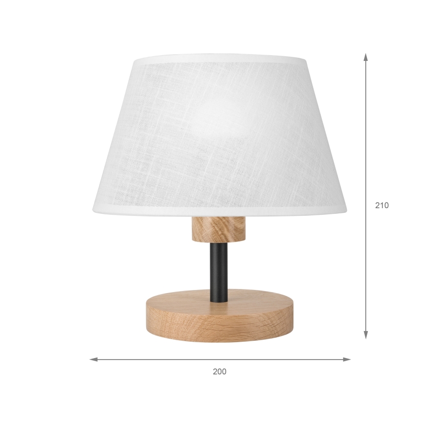 Brilagi - Galda lampa ANTHONY 1xE27/60W/230V ozols/balta