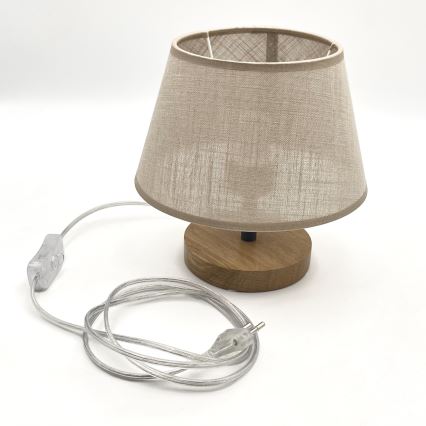 Brilagi - Galda lampa ANTHONY 1xE27/60W/230V ozols/bēša