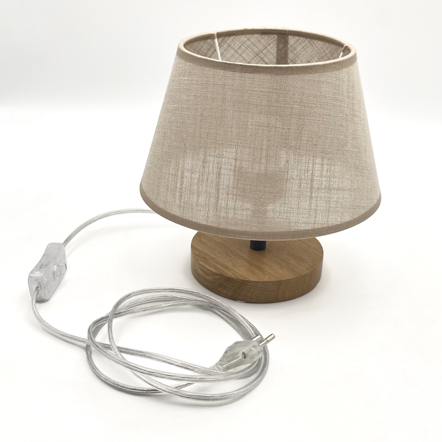 Brilagi - Galda lampa ANTHONY 1xE27/60W/230V ozols/bēša