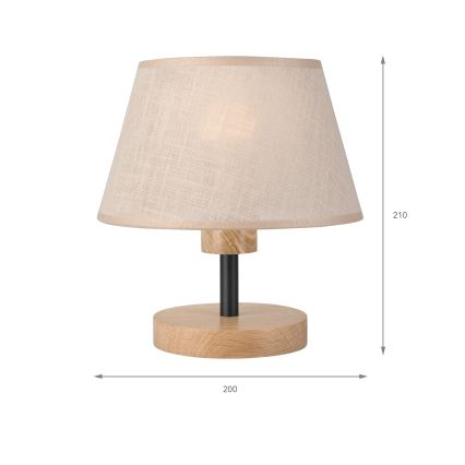 Brilagi - Galda lampa ANTHONY 1xE27/60W/230V ozols/bēša