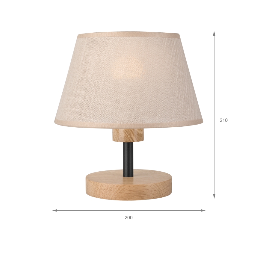 Brilagi - Galda lampa ANTHONY 1xE27/60W/230V ozols/bēša