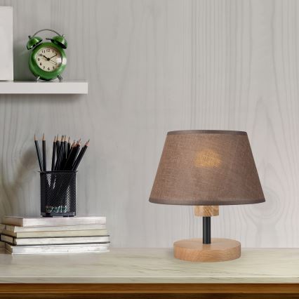 Brilagi - Galda lampa ANTHONY 1xE27/60W/230V ozols/brūna