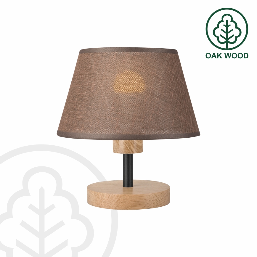 Brilagi - Galda lampa ANTHONY 1xE27/60W/230V ozols/brūna