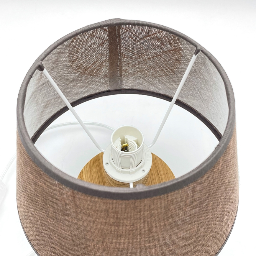 Brilagi - Galda lampa ANTHONY 1xE27/60W/230V ozols/brūna