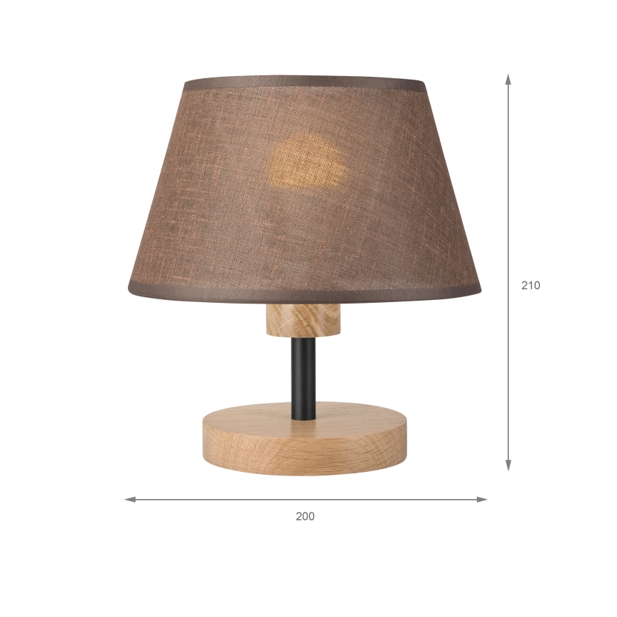 Brilagi - Galda lampa ANTHONY 1xE27/60W/230V ozols/brūna