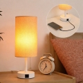 Brilagi - Galda lampa ar USB portu TABLON 1xE27/25W/230V balta/bēša
