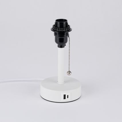 Brilagi - Galda lampa ar USB portu TABLON 1xE27/25W/230V balta/bēša