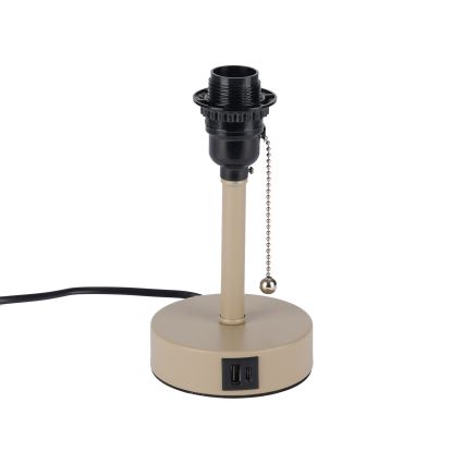 Brilagi - Galda lampa ar USB portu TABLON 1xE27/25W/230V bēša/balta